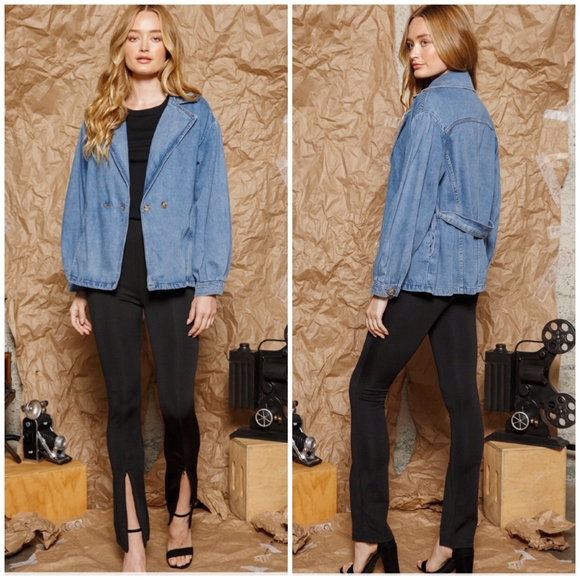 Aaron & Amber Adorable Denim Jean Jacket - Picture 12 of 13